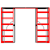 Eclisse UK - The cassette double to the wall plasterboard 125mm Size 70 - View dwg