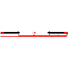 Eclisse UK - Cassette Synthesis LINE double to the wall to 100mm size 100 + 100 - Plan view dwg