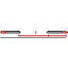 Eclisse UK - Cassette Synthesis LINE double to the wall to 100mm size 70 + 70 - Plan view dwg