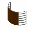 Eclisse UK - Cassette Circular double wall plasterboard 125mm radius R150, size 200 - Family rfa