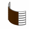 Eclisse Polska - Kaseta Circular podwójna do ściany gips-karton 125mm Promień R150, rozmiar 180 - rodzina rfa