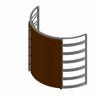 Eclisse Polska - Kaseta Circular podwójna do ściany gips-karton 125mm Promień R120, rozmiar 160 - rodzina rfa