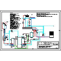 Dimplex - Heat pumps LA, LI - 02 019 LA, LI system bivalent, 1 heating circuit, c.w.u (preliminary and basic), 2 heating circuit, solar collectors for c.w.u dwg