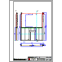 Małkowski-Martech Sp. z o.o. - Brama opuszczana Marc-O1 - Przeciwpożarowa brama opuszczana Marc-O1 EI30 z elektrotrzymaczem i drzwiami ppoż.DB - balast jednostronny dwg