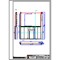 Małkowski-Martech Sp. z o.o. - Brama opuszczana Marc-O1 - Przeciwpożarowa brama opuszczana Marc-O1 EI120 z elektrotrzymaczem i drzwiami ppoż.DB - balast jednostronny dwg