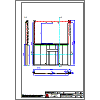 Małkowski-Martech Sp. z o.o. - Brama opuszczana Marc-O1 - Przeciwpożarowa brama opuszczana Marc-O1 EI60 z elektrotrzymaczem i drzwiami ppoż.DB - balast jednostronny dwg