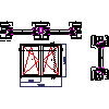 aluplast Sp. z o.o. - WINDOW SYSTEMS PCV energeto 5000 - Aluplast - energeto 5000 with a fixed bar window double vertical section and a horizontal dwg