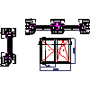 aluplast Sp. z o.o. - WINDOW SYSTEMS PCV energeto 8000 - Aluplast - energeto 8000 with moving bars window double vertical section and a horizontal dwg