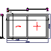 aluplast Sp. z o.o. - Lift & slide door 85 mm - Aluplast - section of the door HST schamat A_przekroj vertical and horizontal dwg