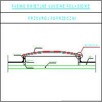 Matbud Sp. z o.o. - Rooflight Arched Roof - Rooflight arched skylight - cross section dwg