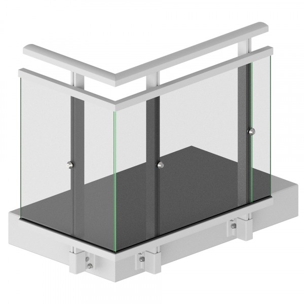 Morad Sp. z o. o. - Corner AB-GO2 with polycarbonate solid side mounting