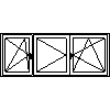 VETREX Sp. z o.o. - Window triple  RU + R + RU (mobile post) - View dwg