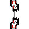 VETREX Sp. z o.o. - Double window RU + SR - Vertical section dwg