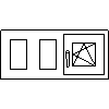 VETREX Sp. z o.o. - Window triple with movable postSR + SR + RU - View dwg