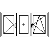 VETREX Sp. z o.o. - Window triple with movable post R + SS + RU - View dwg