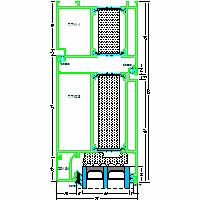 Systems of aluminum AC-door 77HI - Systems of aluminum AC-77HI-door-1-1-b.dwg dwg