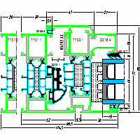 Systems of aluminum AC-window 77HI - Systems of aluminum AC-77HI-window-2-2-a.dwg dwg