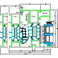 Systems of aluminum AC-window 77HI - Systems of aluminum AC-77HI-window-2-2-e.dwg dwg