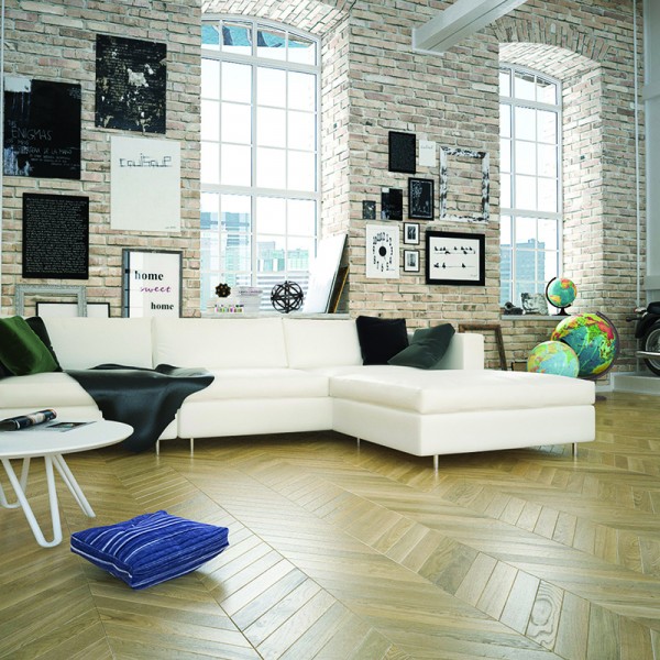 Jawor-Parkiet - Chevron  - FP Chevron Oak Color Alabastro