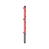 Betafence Corporate Services NV - Nylofor 3D panel with dimensions of 250x103 cm pole EL - Section dwg