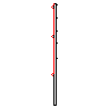 Betafence Sp. z o.o. - Plāksne Nylofor 3D izmēri 250x173 cm uz staba EL - Griezums dwg