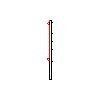 Betafence Sp. z o.o. - Plāksne Nylofor 3D PRO izmēri 250x103 cm uz staba EL - Griezums dwg