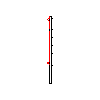 Betafence Sp. z o.o. - Plokštė Nylofor 3D PRO išmatavimai 250x123 cm ant stulpo EL - Pjūvis dwg