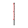 Betafence Sp. z o.o. - Plokštė Nylofor 3D PRO išmatavimai 250x153 cm ant stulpo EL - Pjūvis dwg