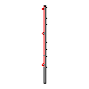 Betafence Sp. z o.o. - Plokštė Nylofor 3D PRO išmatavimai 250x173 cm ant stulpo EL - Pjūvis dwg