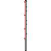 Betafence Sp. z o.o. - EL oszlopon lévő 250x203 cm méretű panel Nylofor 3D PRO - Keresztmetszet dwg