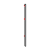 Betafence Sp. z o.o. - Négyszögletű oszlopon lévő 250x173 cm méretű panel Nylofor 3D PRO - Keresztmetszet dwg