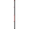 Betafence Sp. z o.o. - Négyszögletű oszlopon lévő 250x243 cm méretű panel Nylofor 3D PRO - Keresztmetszet dwg