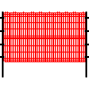 Betafence Sp. z o.o. - Plāksne Nylofor 3D PRO izmēri 250x153 cm uz taisnstūra staba - Attēls dwg