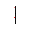 Betafence Sp. z o.o. - Plāksne Nylofor Medium izmēri 250x103 cm uz stabaEL - Griezums dwg