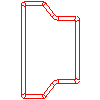 Polbruk S.A. - Polbruk Tetka 6 cm thick -połówka - Front view dwg