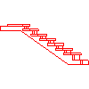 Styl-Bet P.W. Jurewicz i Paradowski  - Stairs openwork three beamssemicircular 125.5 - Side view dwg