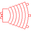 Styl-Bet P.W. Jurewicz i Paradowski  - Stairs openwork three beamssemicircular 125.5 - Plan view dwg