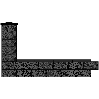 Bruk-Bet Sp. z o.o. - CABG fences and walling UNI SPLIT - Left edge dwg