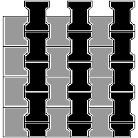 Bruk-Bet Sp. z o.o. - Paving slabs  of 8 cm BEHATON without phase - Bottom left corner dwg