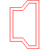 Bruk-Bet Sp. z o.o. - Kostka brukowa BEHATON połówka 10x16.5x8 cm - Widok z przodu dwg