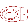 Cersanit S.A. - Kompakt E 020 75x35 - Rzut dwg