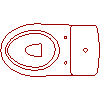 Cersanit S.A. - Kompakt E 010 34x64 - Rzut dwg