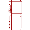 De Dietrich Technika Grzewcza - Gas fired Eliade DTG EH 120-4 - Side view dwg