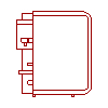 De Dietrich Technika Grzewcza - Gas fired Eliade DTG 1 B 120-3 - Side view dwg