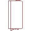 De Dietrich Technika Grzewcza - Gas fired wall CITY 1 BI-80 - Side view dwg