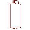 De Dietrich Technika Grzewcza - Gas fired wall CITY 2 1.24 BS 150 - Side view dwg