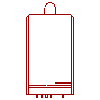 De Dietrich Technika Grzewcza - Gas fired wall CITY 2 1.24 BS 150 - Plan view dwg