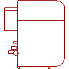 De Dietrich Technika Grzewcza - Gas fired Eliade 2 DTG 120-3 - Side view dwg