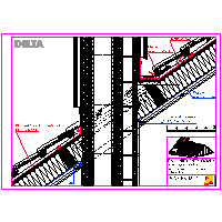 Cosella-Dörken Products, Inc. - EV02 - Connection of the chimney from the eaves and ridge - Non-ventilated roof - completely insulated design of the formwork dwg