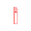 Elektra - Wall radiator panel electron. VP908KET (power 800 W) - Side view dwg